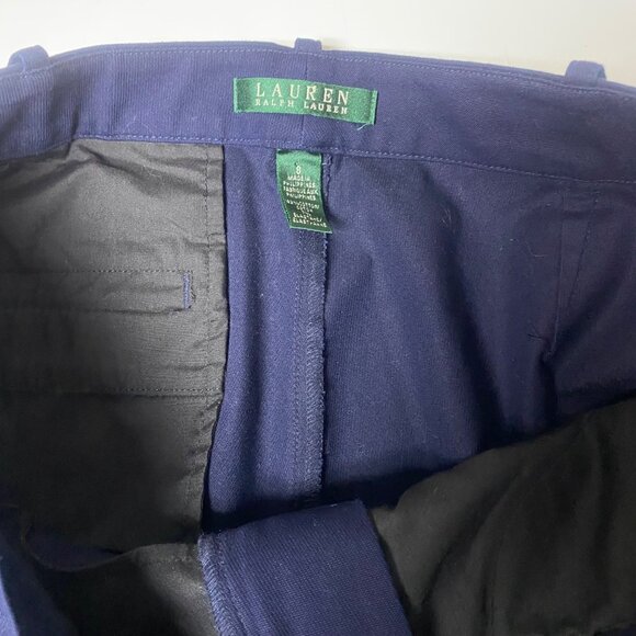 Lauren Ralph Lauren Womens Navy Slim Fit Pants Size 8 - Picture 7 of 10